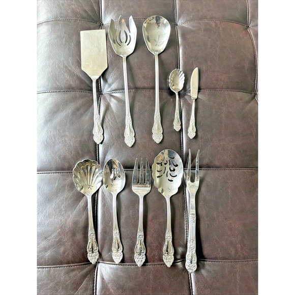 9 Serving Pieces HAVERSHAM Reed‎ & Barton 18/10 Glossy Stainless Steel Flatware
